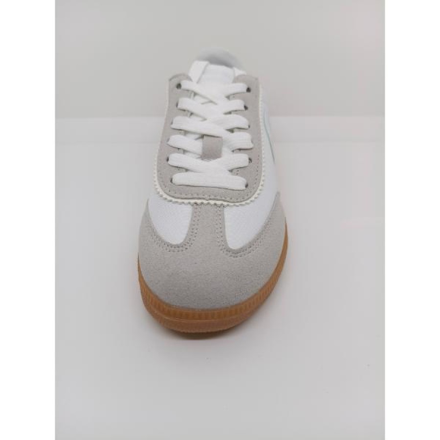 Zapatilla Deportiva Serraje-Poliester Blanca Atada