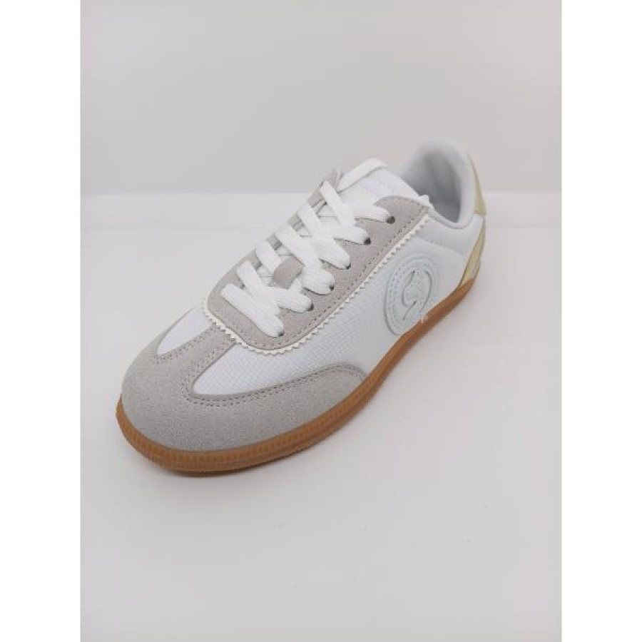 Zapatilla Deportiva Serraje-Poliester Blanca Atada - Imagen 5