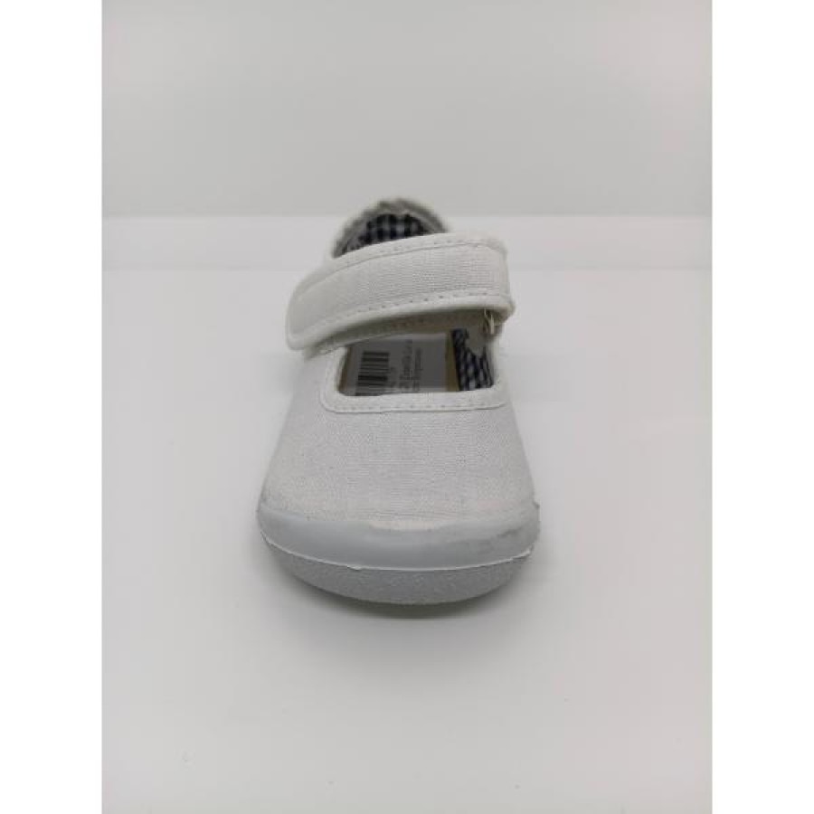 Zapatilla Lona Blanco Velcro Respetuoso