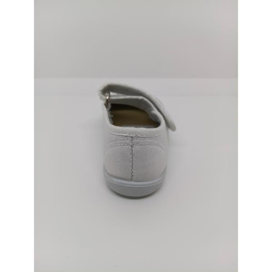 Zapatilla Lona Blanco Velcro Respetuoso - Imagen 3