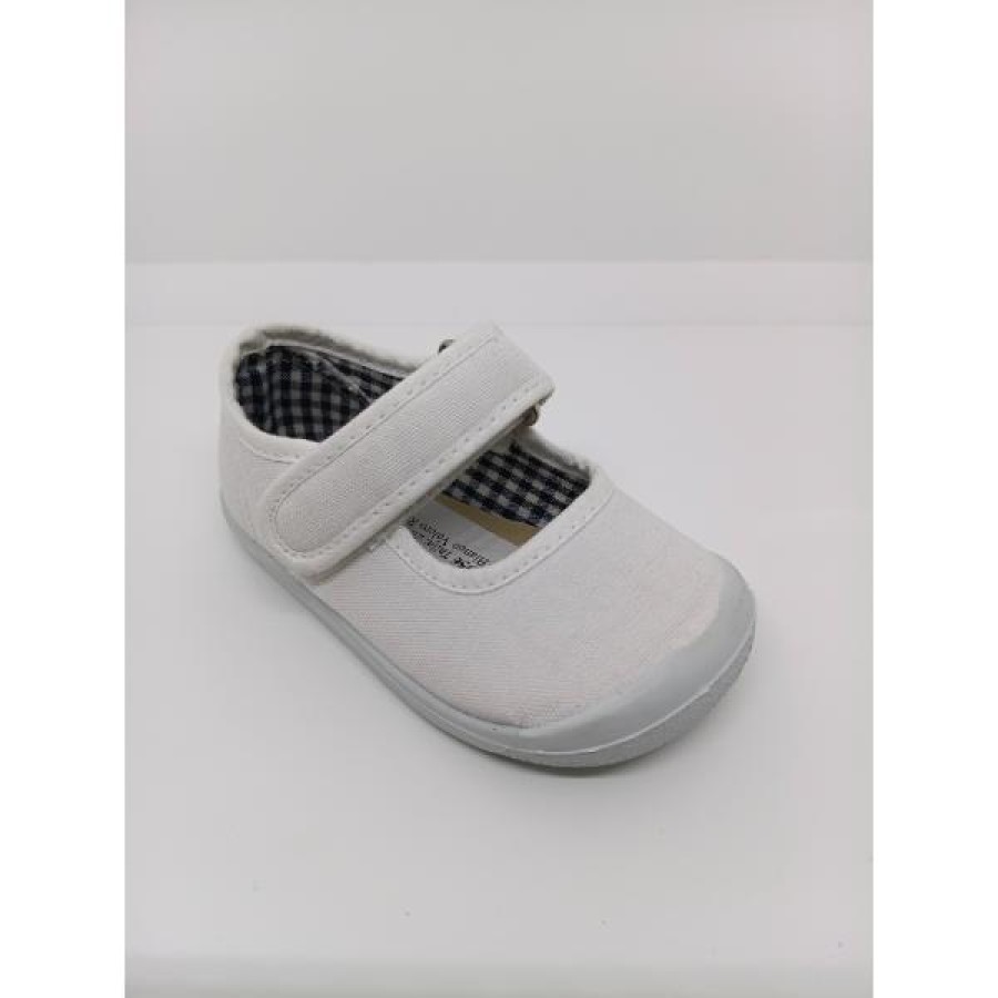Zapatilla Lona Blanco Velcro Respetuoso - Imagen 5