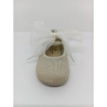 Bailarina Lino Beige Hielo Cinta Tul