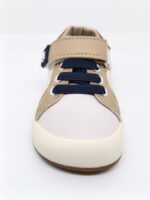 Zapato Napa Azul Marrón Beige Respetuoso Velcro. Conguitos.