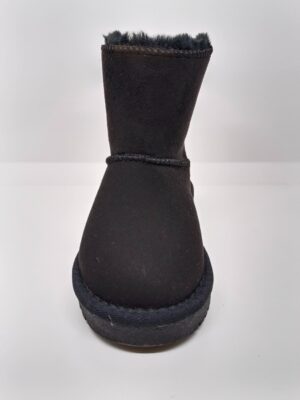 Bota Australiana Negra Borreguito Lazo Talón Leopardo. Mustang.