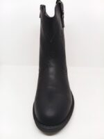 Bota Cowboy Piel Negra Cremallera Lateral. Mustang.