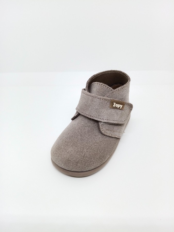 Pisacacas Ante Gris Velcro Velcro. Zapy. - Imagen 5