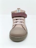 Bota Piel Rosa Nude Velcro Goma. Zapy