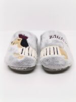 Zapatilla Casa Terciopelo Gris Perrito. Zapy