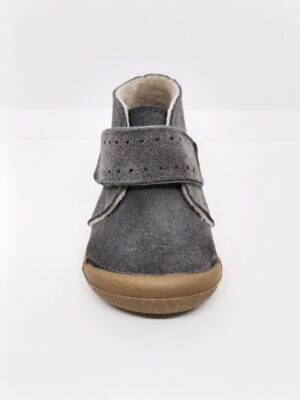Pisacacas Ante Gris Velcro Respetuoso. Vulpeques.