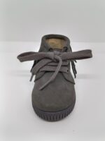 Bota Serraje Gris Flecos Cordón. Batilas.