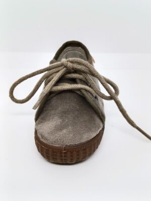 Zapatilla Tenis Terciopelo Piedra Cordón. La Cadena.
