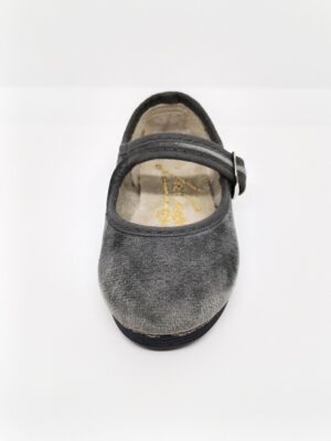 Mercedita Terciopelo Gris Hebilla. La Cadena.