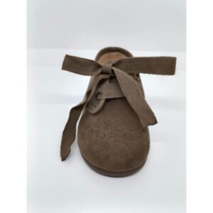 Blucher Serraje Picado Taupe Cordón. Tokolate.