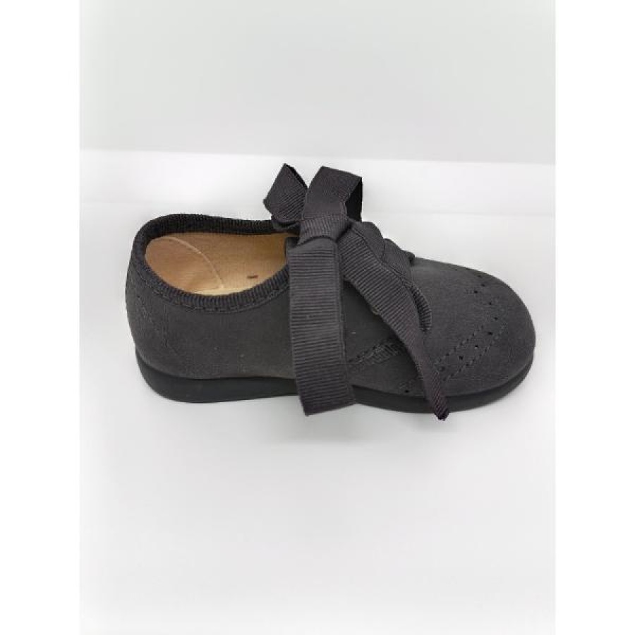Blucher Serraje Picado Gris Cordón. Tokolate. - Imagen 4