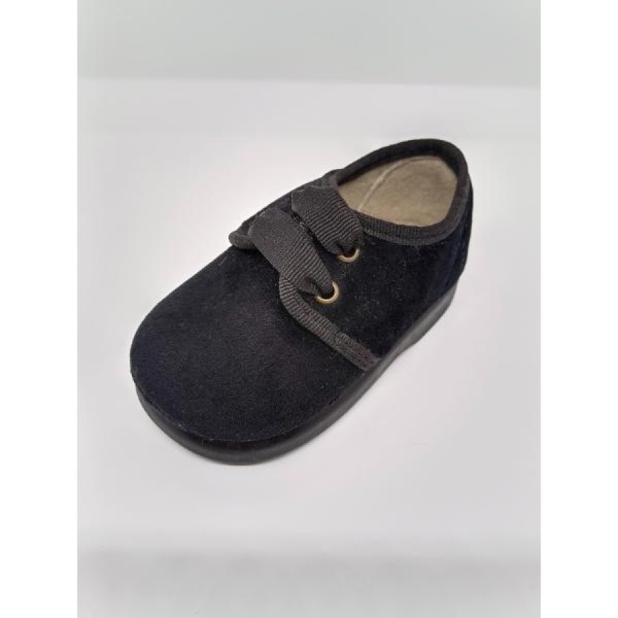 Blucher Terciopelo Negro Cordón. Andrea. - Imagen 5