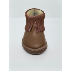 Bota Piel Cuero Flecos Cremallera. Gioseppo.
