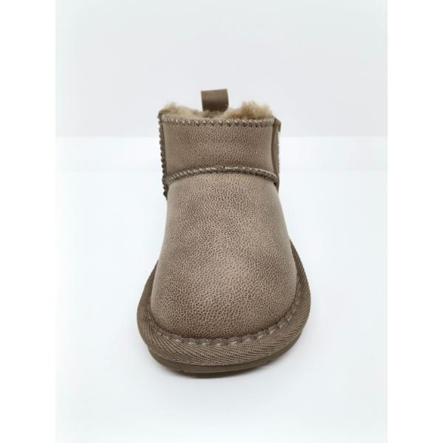 Bota Baja Australiana Piel Taupe Borreguito Respetuosa. Conguitos.