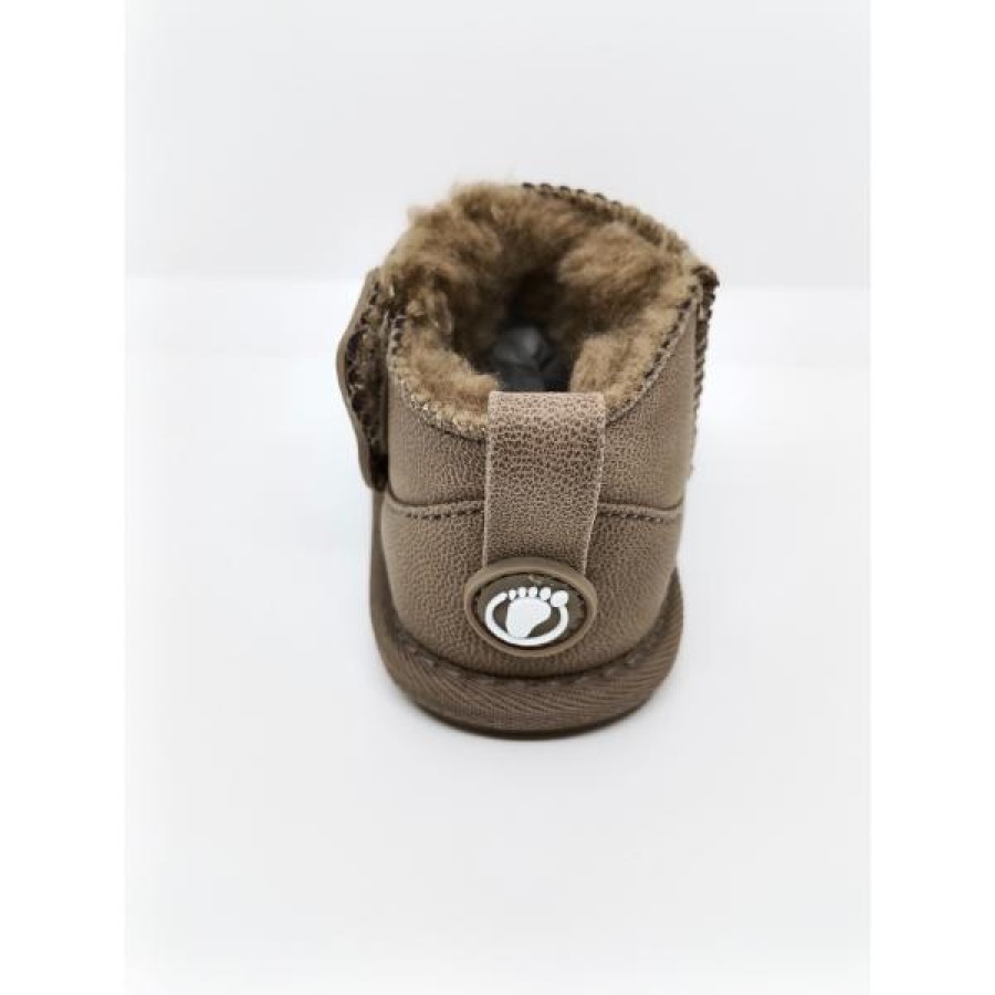 Bota Baja Australiana Piel Taupe Borreguito Respetuosa. Conguitos. - Imagen 3