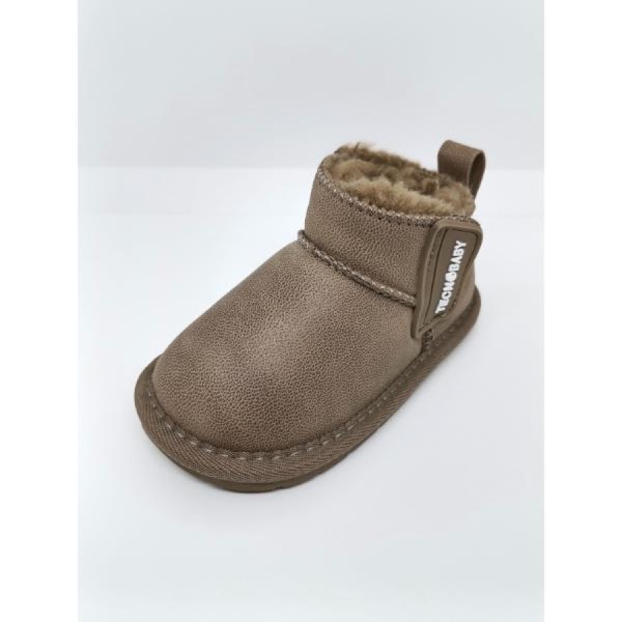 Bota Baja Australiana Piel Taupe Borreguito Respetuosa. Conguitos. - Imagen 5