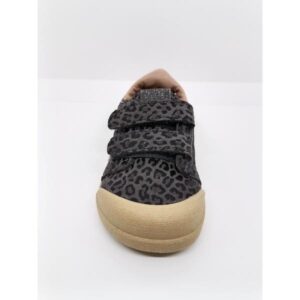Zapatilla Tela Leopardo Reforzada Doble Velcro. Igor.