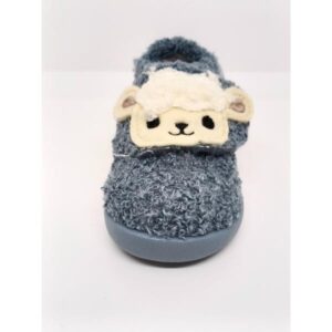 Zapatilla Casa Borreguito Azul Velcro. Igor.