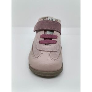Bota Serraje Rosa puntera reforzada cordón y Velcro. Zapy.