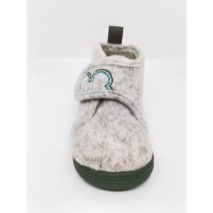 Zapatilla Casa Felpa Beige-Savia Orejitas Velcro. Zapy.